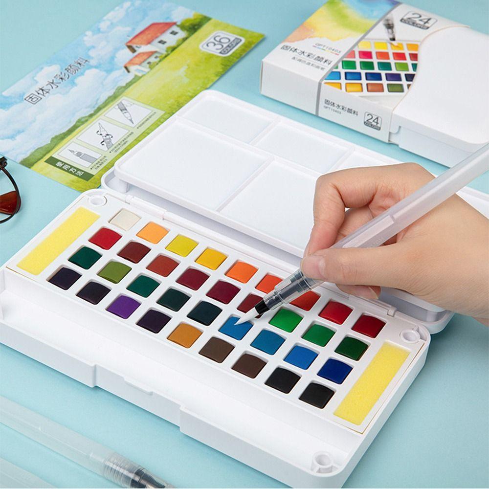 Professional Watercolor Pigment Kit 12/18/24/36 Colors DIY Painting Watercolor Kit Art Supplies