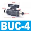 Type BUC 4mm 6mm 8mm 10mm 12mm Pneumatic Push In Quick Joint Connector Hand Valve To Turn Switch Manual Ball Current-limiting