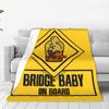 Bridge Baby on Board Wool Blanket Death Stranding Creative Throw Blanket for Bed Sofa Couch 125*100cm Rug Piece,