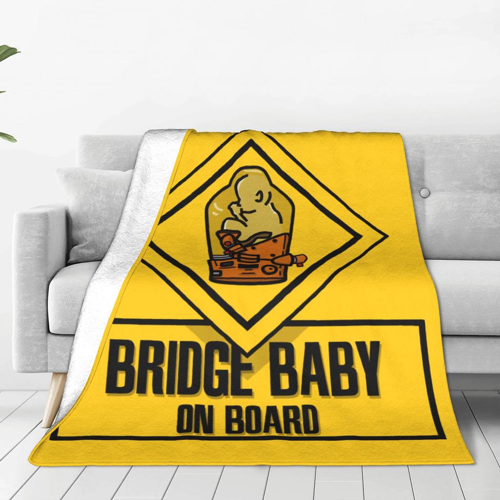 Bridge Baby on Board Wool Blanket Death Stranding Creative Throw Blanket for Bed Sofa Couch 125*100cm Rug Piece,