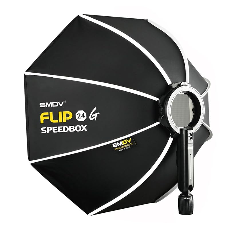 

SMDV soft box FLIP 24G Main body only 60cm foldable one touch octagon type non-fluorescent fabric Can be attached to a stand With case FLIP24G