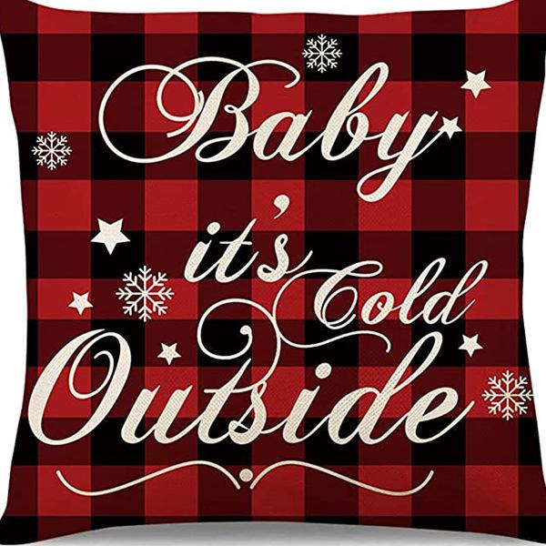 Neuer Weihnachts-Kissenbezug Elch Schneeflocken Festliche Dekoration Zuhause Sofa Wohnzimmer Kissen Kissen