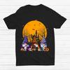 HOT SALE!! Three Gnomes Fall Candy Corn Pumpkin Halloween T-shirt Size S-5XL