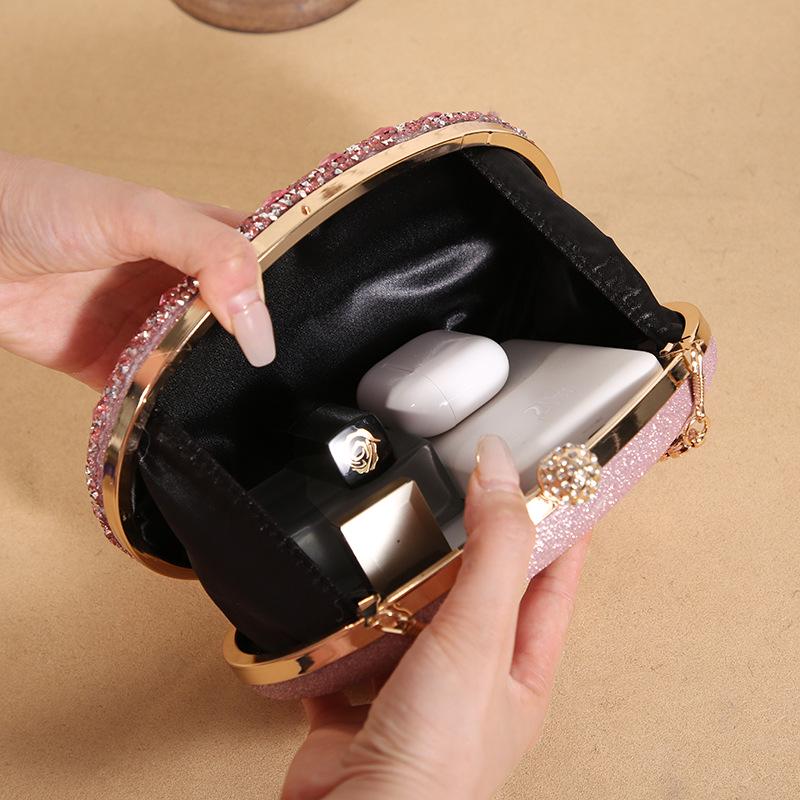 Sunflower Evening Clutch: Stylish Diamond-Embellished Bag for European and American Parties