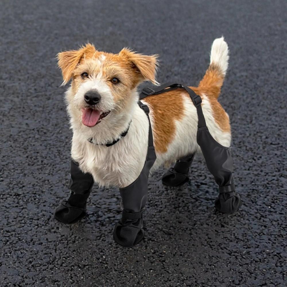 Anti-fall Waterproof Dog Shoes Adjustable Anti-Slip Pet Paw Protector Dirty-proof Dog Suspender Sock Pet Outdoor