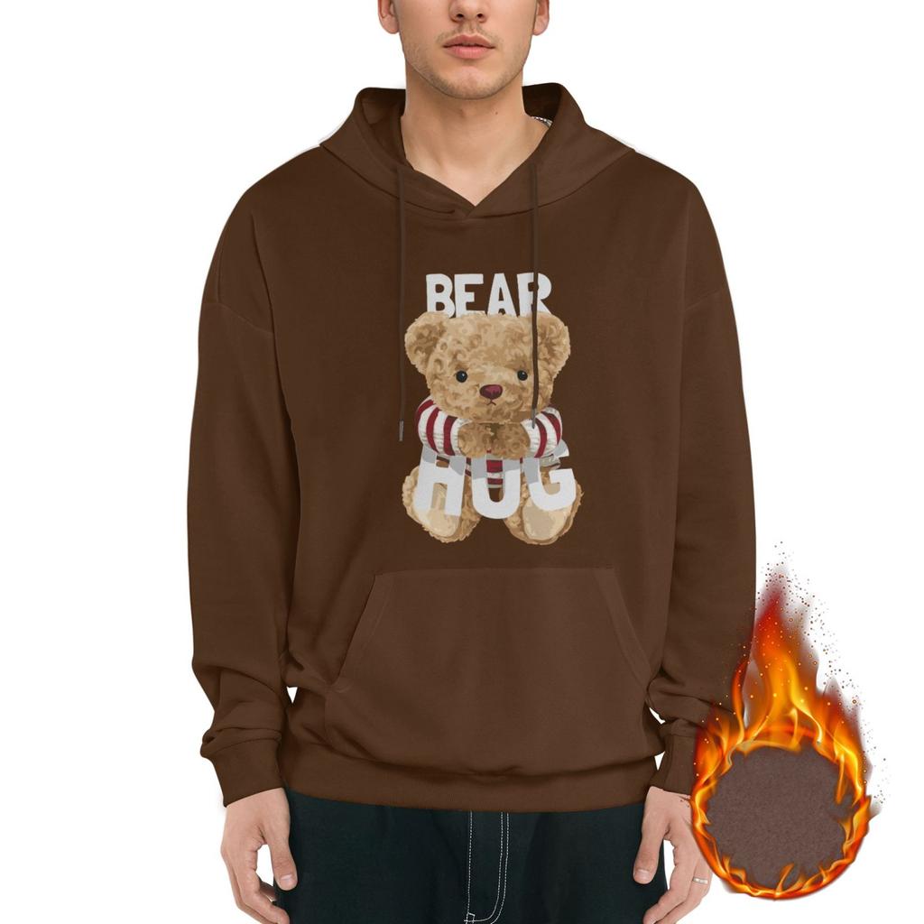 1 Pack Men’s Soft Fleece Pullover Hoodie Warm Hooded Sweatshirt Casual Winter Daily Streetwear Relaxed Style M-3XL