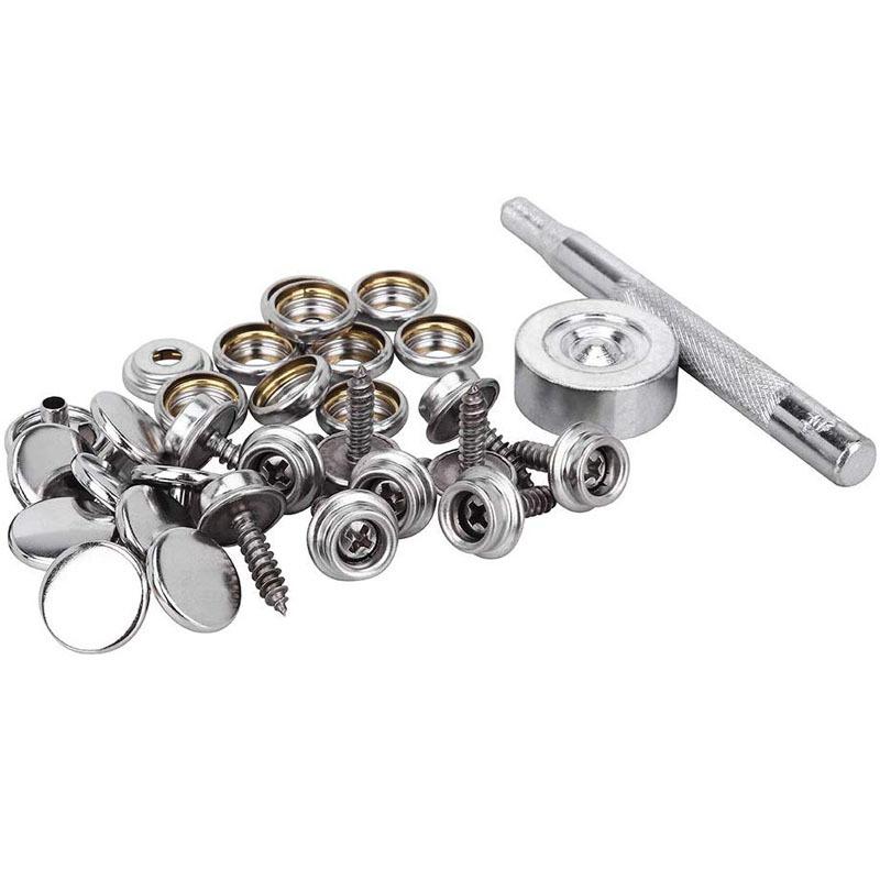 270/150Pieces Stainless Steel Marine Grade Canvas and Upholstery Boat Cover Snap Button Fastener Kit with Setting Tool