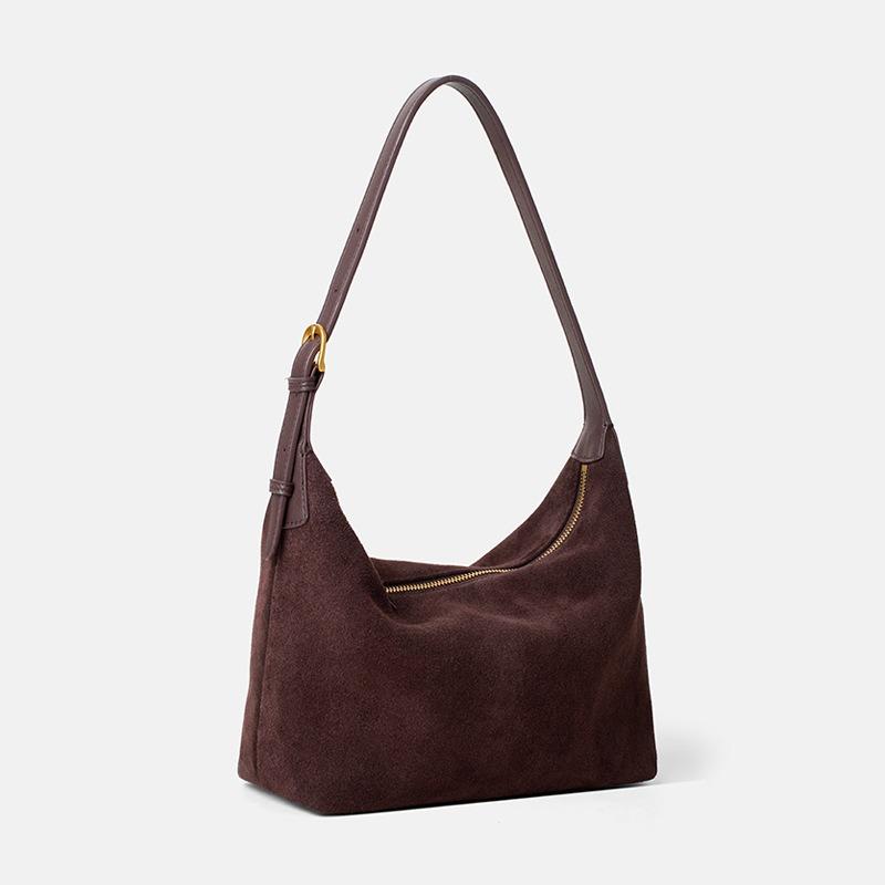 Leather Messenger Bag Women's New Matte Cowhide Tote Bag High-end Simple Casual Shoulder Bag Bag