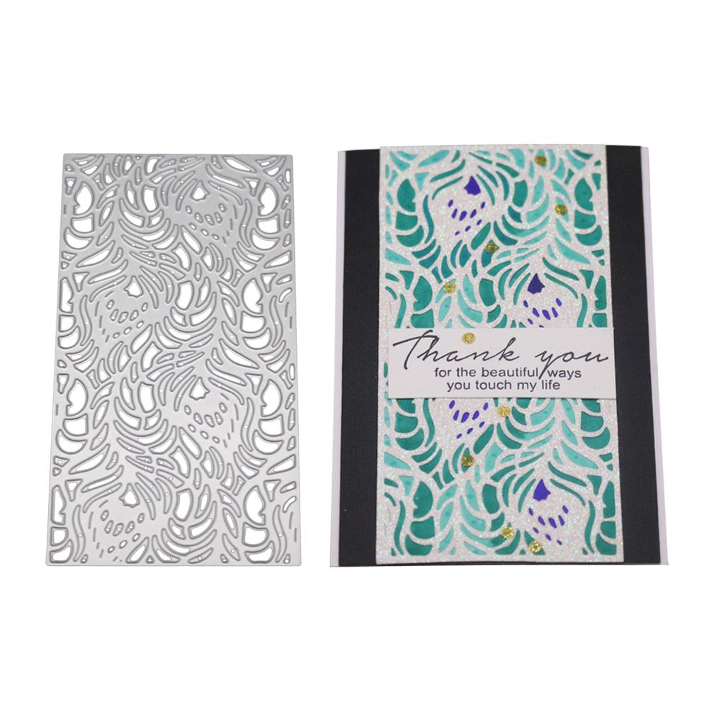 Abstract Pattern of Rectangular Frame Metal Silvery Stencil Embossing Cutting Dies For Diy Scrapbooking Paper Album Cards Making