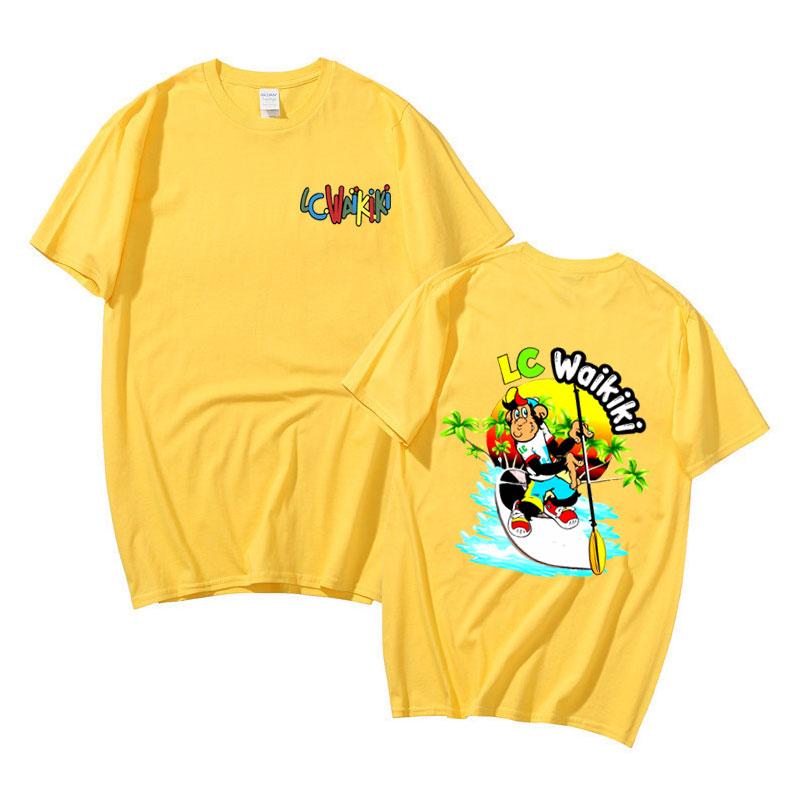 Funny Boating Lc Waikiki Monkey Graphic T-shirt Male Casual Pure Cotton Short Sleeve Men Women Fashion Oversized T Shirts Tops