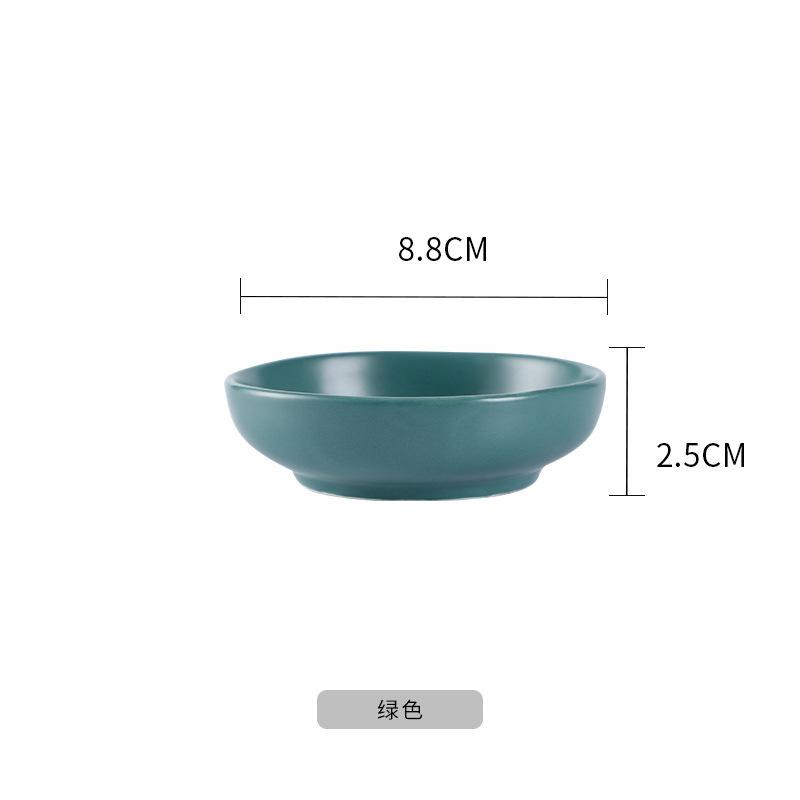 Nordic Simple Ceramic Sauce Dish Household Creative Matte Glaze Dish Flavor Dish Snack Dish Ceramic Cold Vegetable Dish
