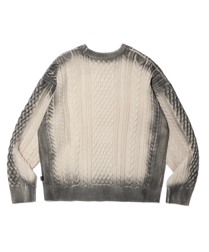 CRITIC Wormhole Spray Cable Knit Beige