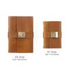 AIGUONIU Retro Handmade Genuine Leather Notebook A7 Hardcover Size with Password Lock Sketchbook for Men and Women
