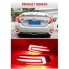 Car Flashing 1 Pair For Honda Civic 2016 2017 2018 Reflector Car LED Tail Light Rear Fog Lamp Bumper Light Auto Bulb Brake Light