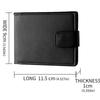 Casual with Multiple Card Slots Short Wallet Slim PU Leather Card Holder Purses Button Closure Coin Pouch Men