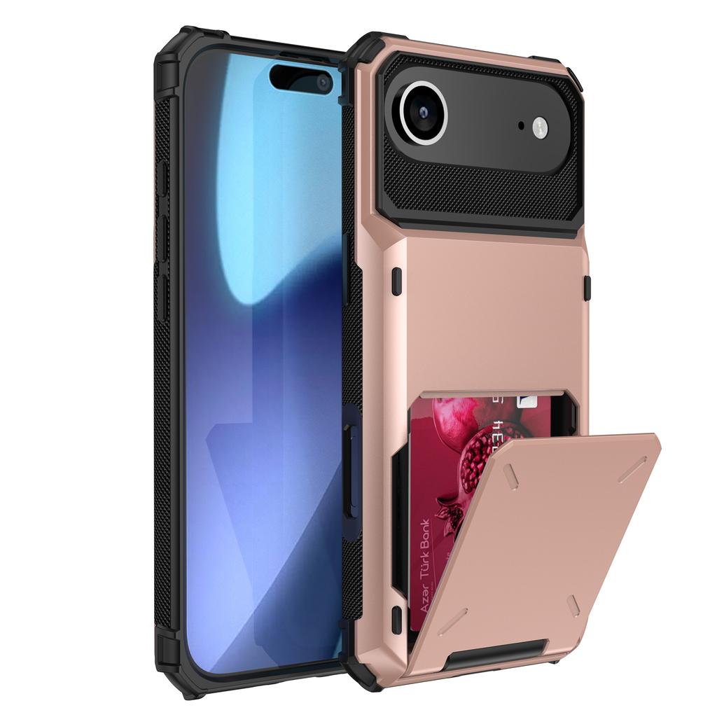 Etui na iPhone Air PC+TPU Dwuwarstwowe Tylne Etui na Telefon z Uchwytem na Karty