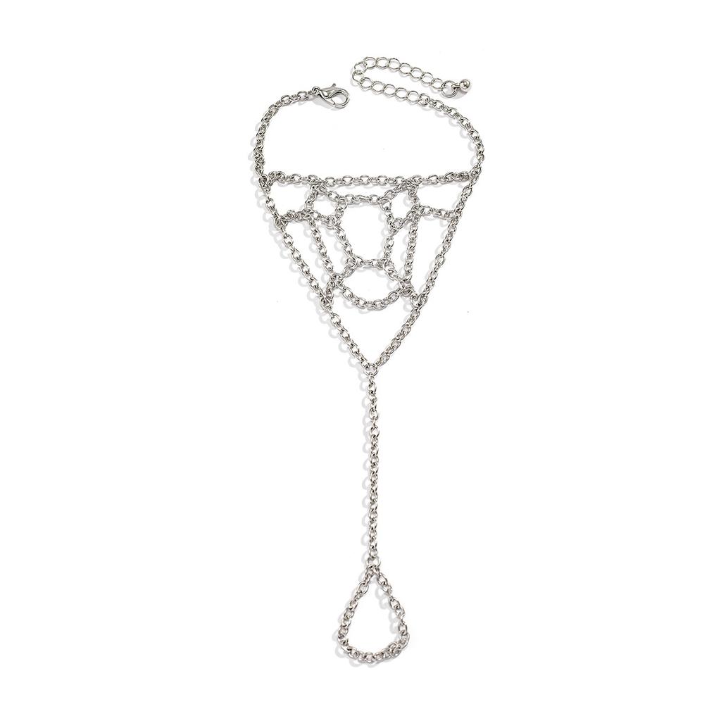 Halloween chain finger bracelet female, sweet cool dark spider web jewelry single jewelry
