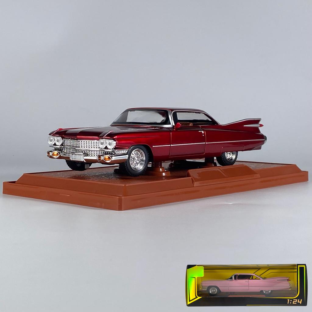 1:24 Cadillac Eldorado Biarritz 1959 Series 62 Alloy Diecast Metal Model Simulation Sound Light Birthday Present For Childrens
