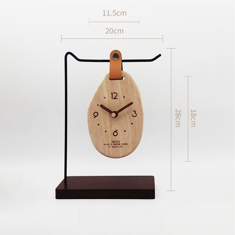 

Solid Wood Table Clocks Entrance Entrance Creative Desktop Watch Living Room Desk Clock Ornament Bedroom Decoration Ornament