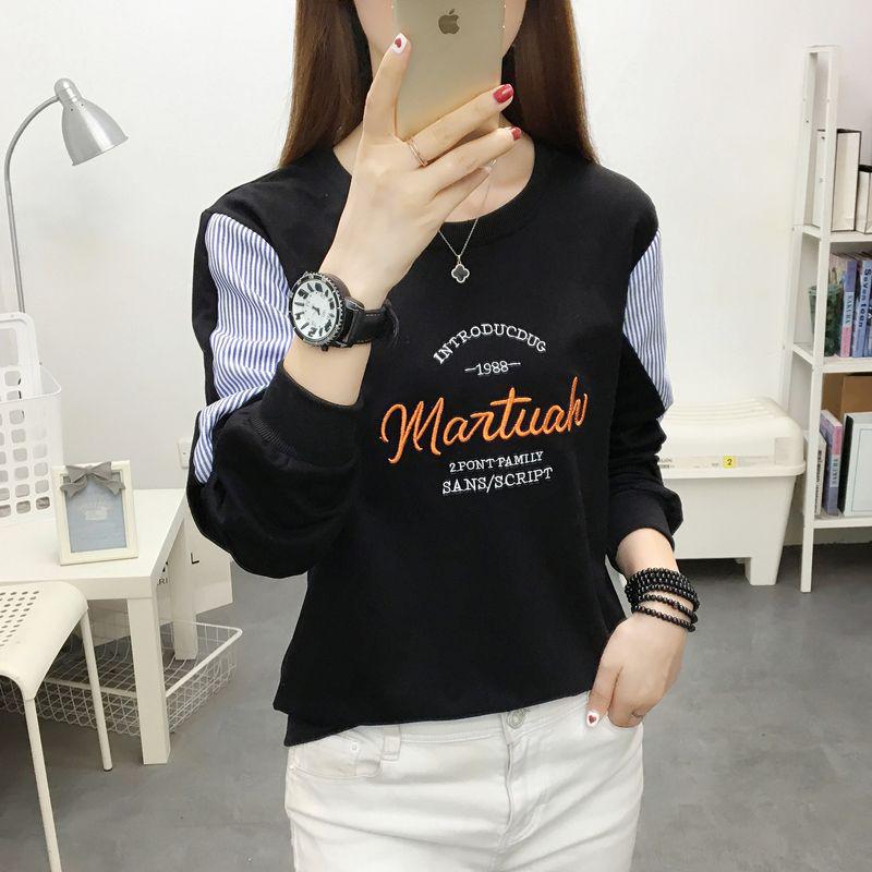 

Женский свободный топ с длинными рукавами 2024 года — универсальный вариант для весны, осени и зимы 3XL for 67.5-75 kg