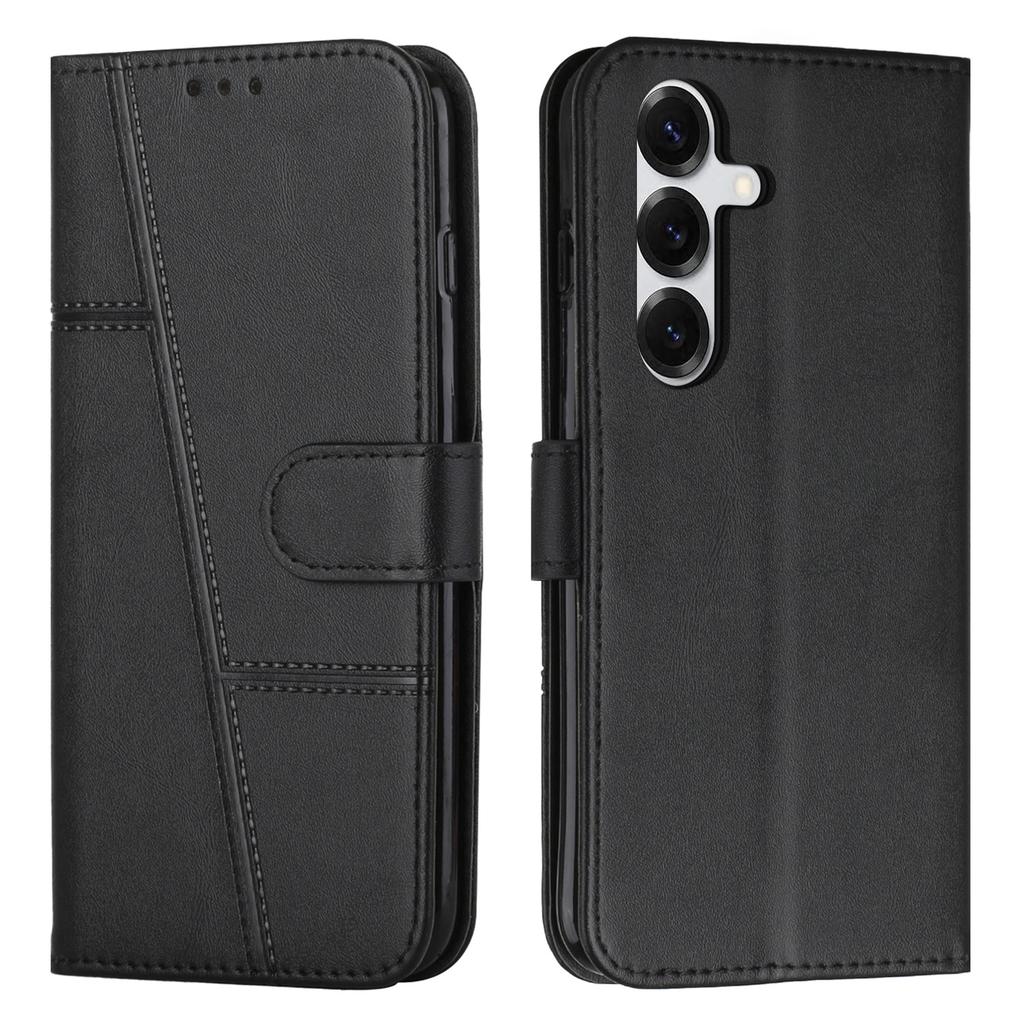 Leather Phone Case For Samsung Galaxy S26 / S26 Pro Foldable Stand Wallet Flip Cover with Strap