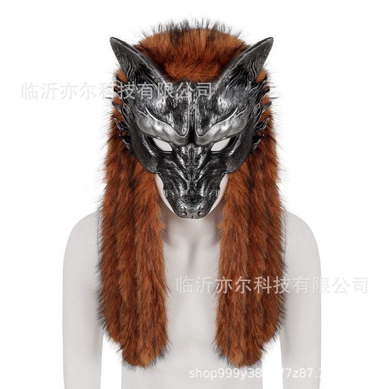 Realistische Tier Wolf Maske Kostüm Party Cosplay Halloween Festival Für Erwachsene Tragbar PU-Schaumstoff Mit Elastischem Band