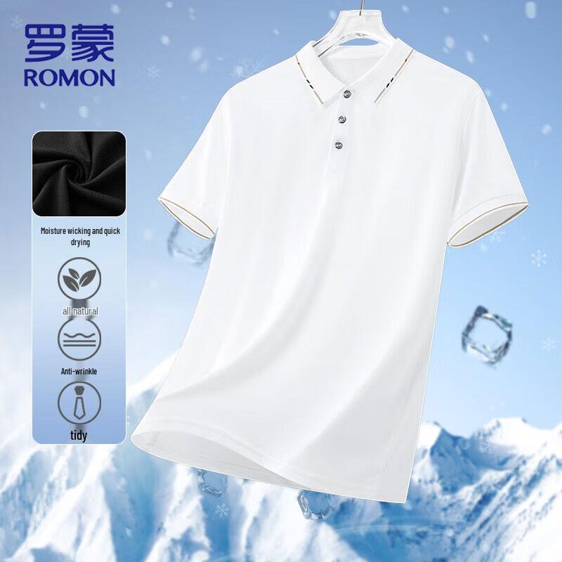 Romon Men s Summer Short-Sleeve Polo Shirt 36