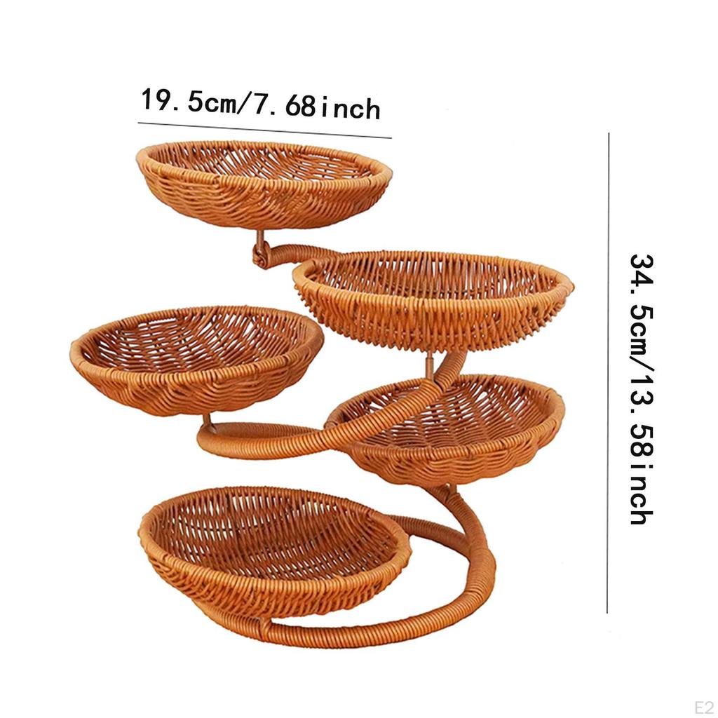 Fruit Basket Display Stand Coffee Table Multi Tiers Vegetable Holder Food Storage Bowl for Snack