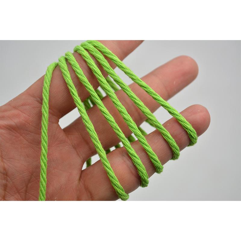3mm X 100m Skręcane Ekologiczne Bawełniane Sznurki Makramowe do Rękodzieła DIY i Dekoracji Domu
