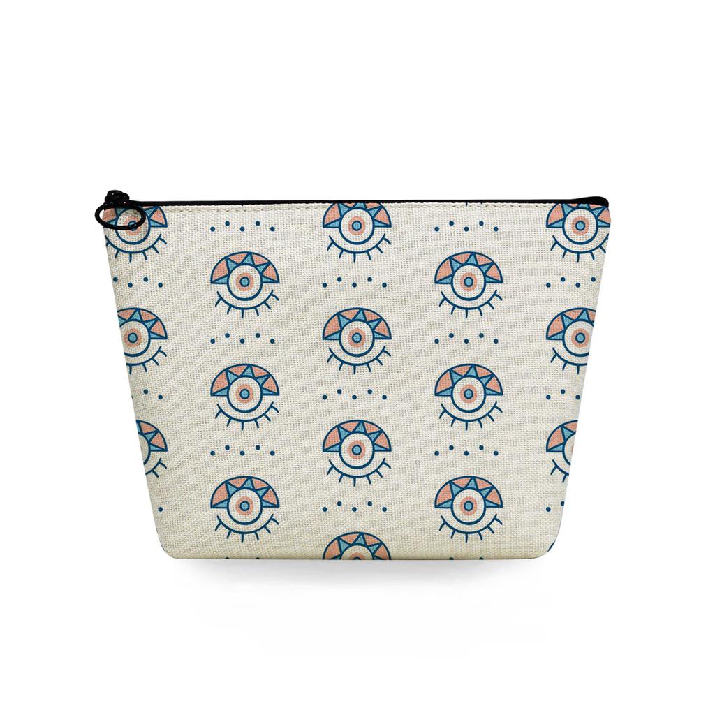 Women  Eye Print Cosmetic Bag Toiletries Organize Travel Storage Case  6775