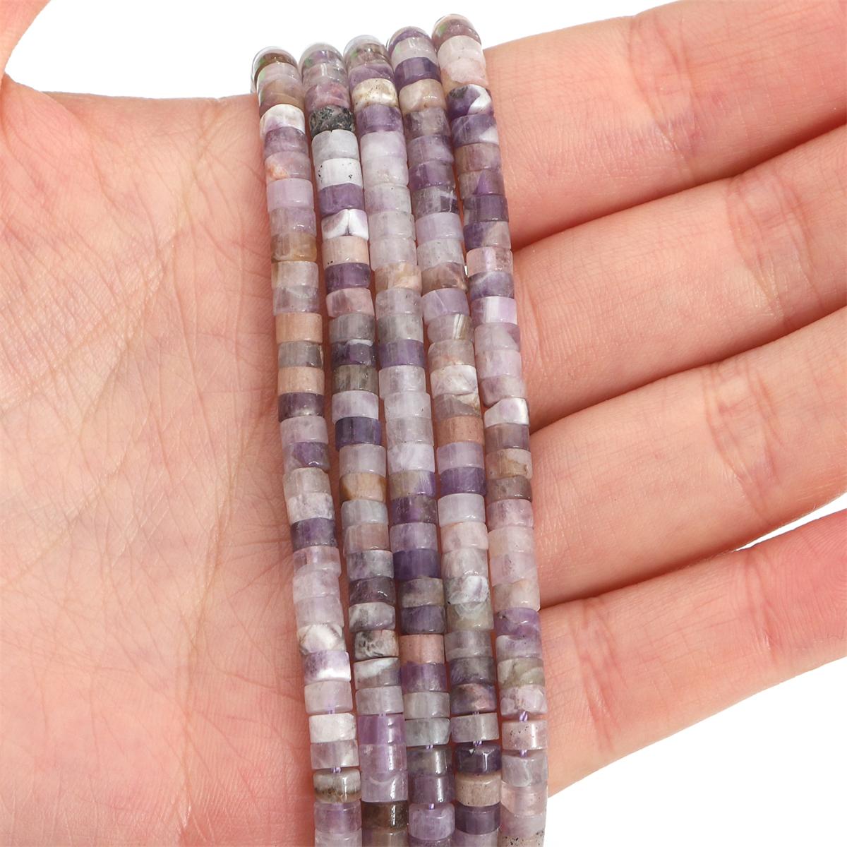 

2x4 мм бирюзовые агаты нефритовые бусины-разделители плоские круглые бусины из натурального камня аметист тигровый глаз бусины для изготовления ювелирных изделий DIY браслет ожерелье серьги Amethyst