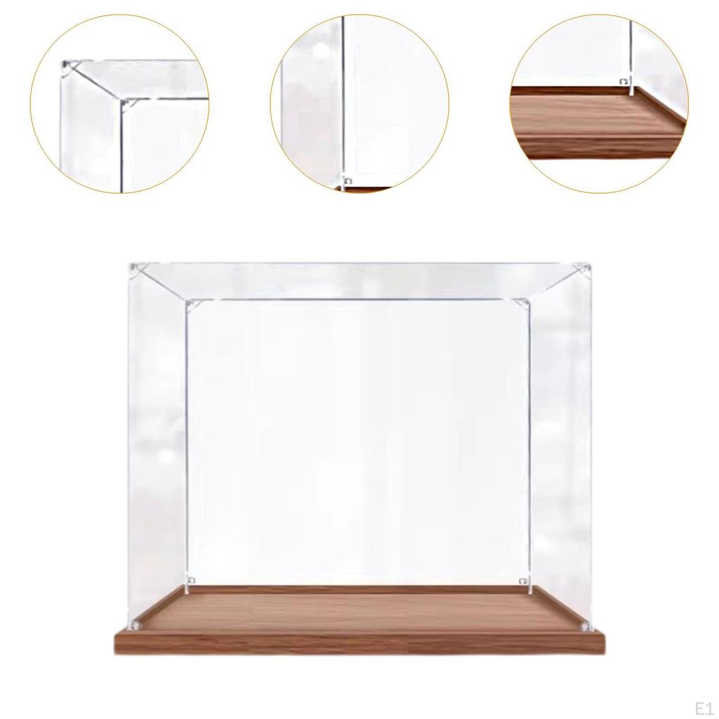 Acrylic Display Case Action Figure Crafts Collection Stand Showcase for Dolls