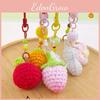 Small Peaches Apples Flowers Plush Keyring Material Daily Use Collectors Gift