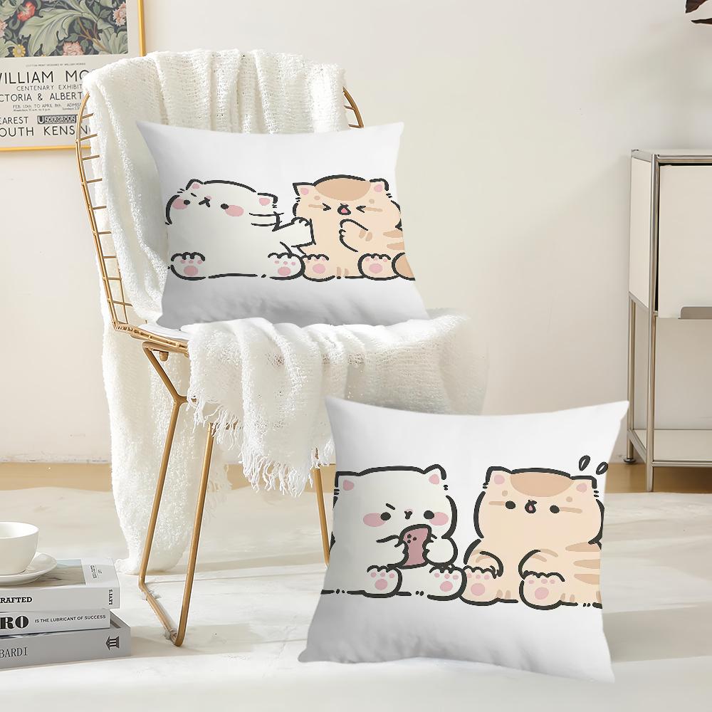 Cute Cartoon Ffluffystar Cats Pillow Case Suitable For Bedrooms Living Rooms Cars Home Decoration