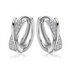 Earrings 925 Sterling Silver Classic Shining Circle Hoop Earrings For Women Fine Jewelry Silver