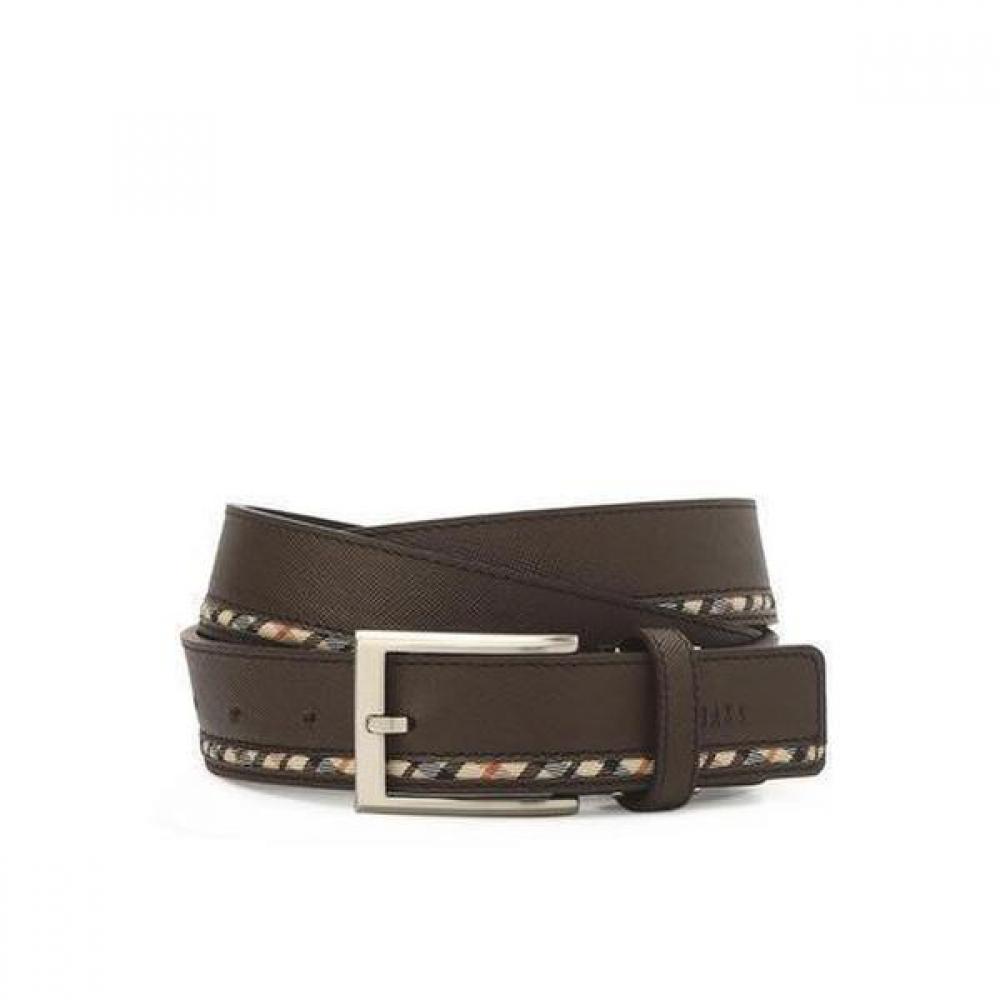 DakS Men S Checkline Strap Belt Brown Dbbe6f202bk