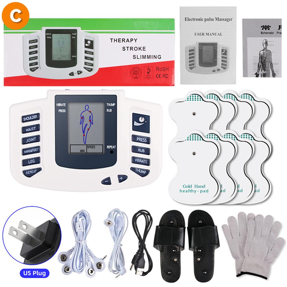 JR309 Digital 8 Modes EMS Electric Muscle Stimulator Full Body Physiotherapy TENS Massager Pulse Meridian Therapy Instrument