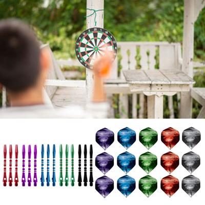 Dart Accessories Kits 2BA Thread Throwing Fitting Dart Stems Sets Medium Dart Shafts Aluminum Dart Stems Dart Flights