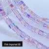 Multi-Faceted Crystal Glass Square Beads: 4/6/8mm Sugar Cubes for DIY Jewelry, Loose Beading with Holes