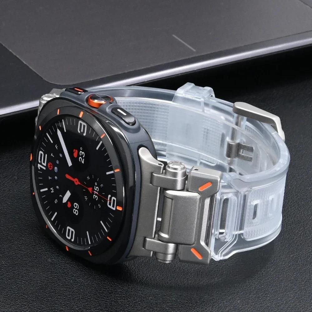 

Men Rubber Loop Strap for Samsung Galaxy Ultra 47mm Luxury Sports Band for SAMSUNG GALAXY ULTRA 47mm Black Orange Watch Band Galaxy Ultra 47mm