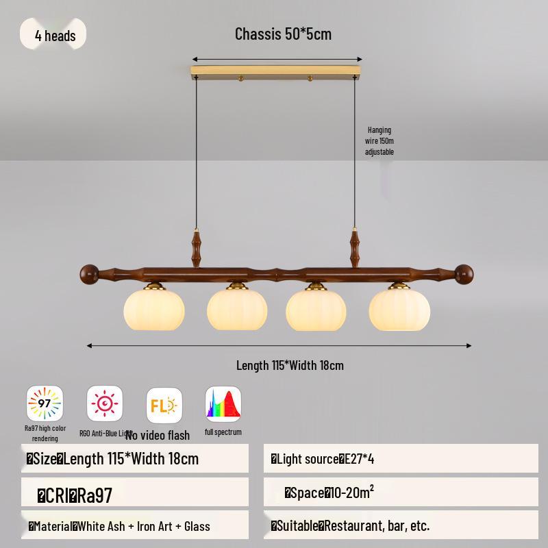 2025 Retro Chinese-Style Chandelier: Elegant Dining & Bar Counter Lighting Fixture