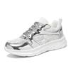 Women's Fashion Shoes: Shimmering Silver Styles, Dazzling Sneakers, and Trendy Casual Lace-up Sneakers