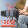 Foldable Solar Panel Solar Battery Power Bank Portable Solar Panels Charger Double USB Port for Outdoor Camping Hiking