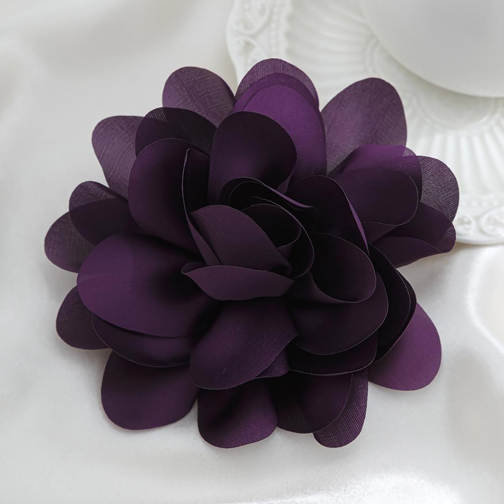 Elegant Clip On Fabric Flower Brooch Beautiful Fabric Flower Lapel Pin Accessory Brooch Jewelry for Women's Wardrobes