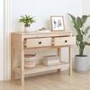 Console Table 100 X 35 X 75 Cm Solid Pine Wood