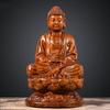 Sandalwood Wood Carving Sakyamuni Buddha Ornament Office Home Furnishing Home Desktop Decorative Ornaments Solid Wood Statue