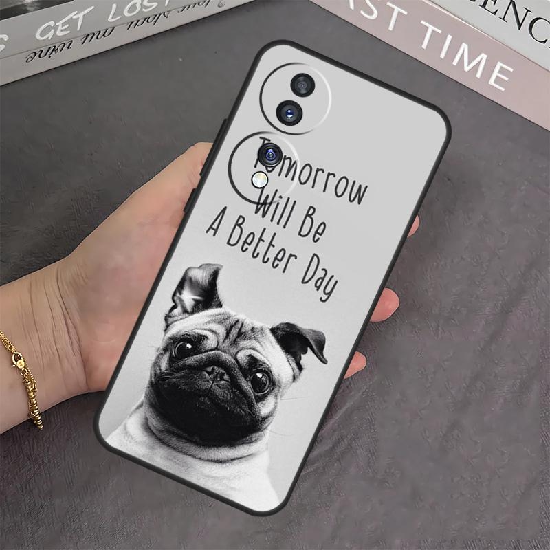 

CUTE PUPPY PUG DOG MOPS Case For Honor X8b X9b X8 X9 X6a X7a X8a X9a Cover For Honor Magic 6 5 Pro 50 70 90 Lite Honor Magic6 Lite