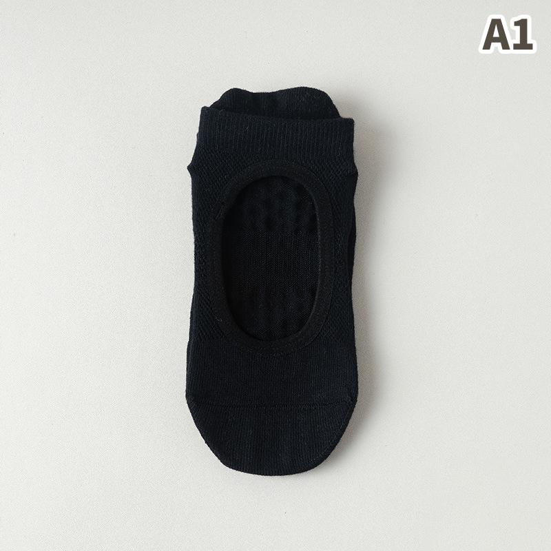 1Pair Women Pilates Socks Backless Anti-Slip Breathable Yoga Socks Ankle Ladies Ballet Dance Sports Socks For Fitness Gym