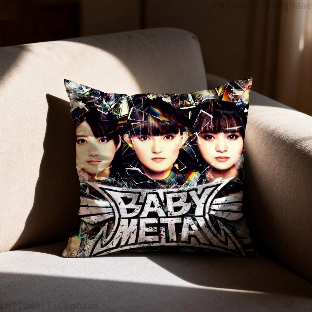 Band BBABYMETAL Pillow Case Square DoubleSided Printing Short Plush Sofa Cushion Cover Bedroom Bedside Pillow