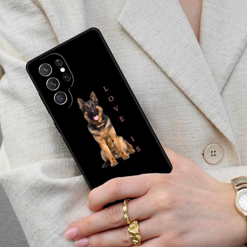 German Shepherd Dog Cartoon Cell Phone Case for Samsung Galaxy S26 Ultra S25 S24 S23 S22 S21 S20 Note10 Cover